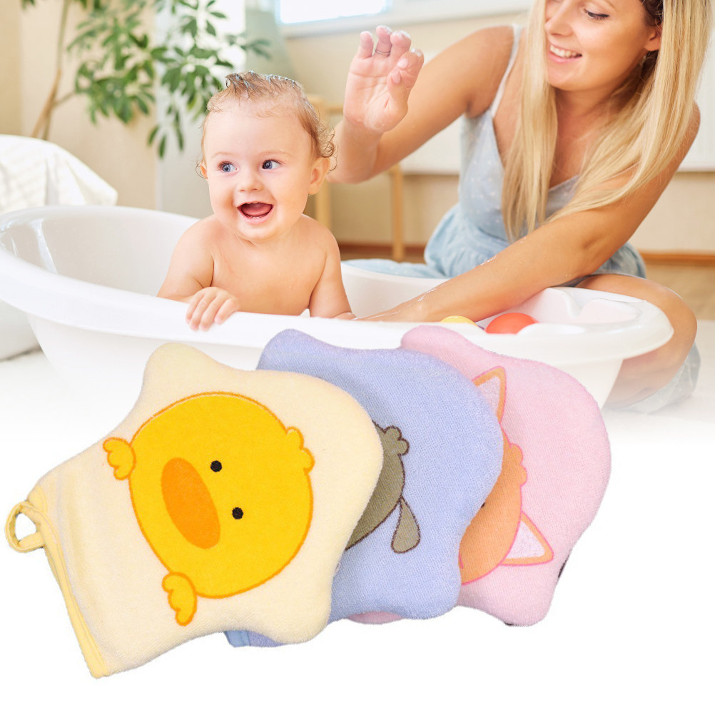 Skincare Newborn - 4pcs Shower Sponge Cartoon Set Exfoliating
