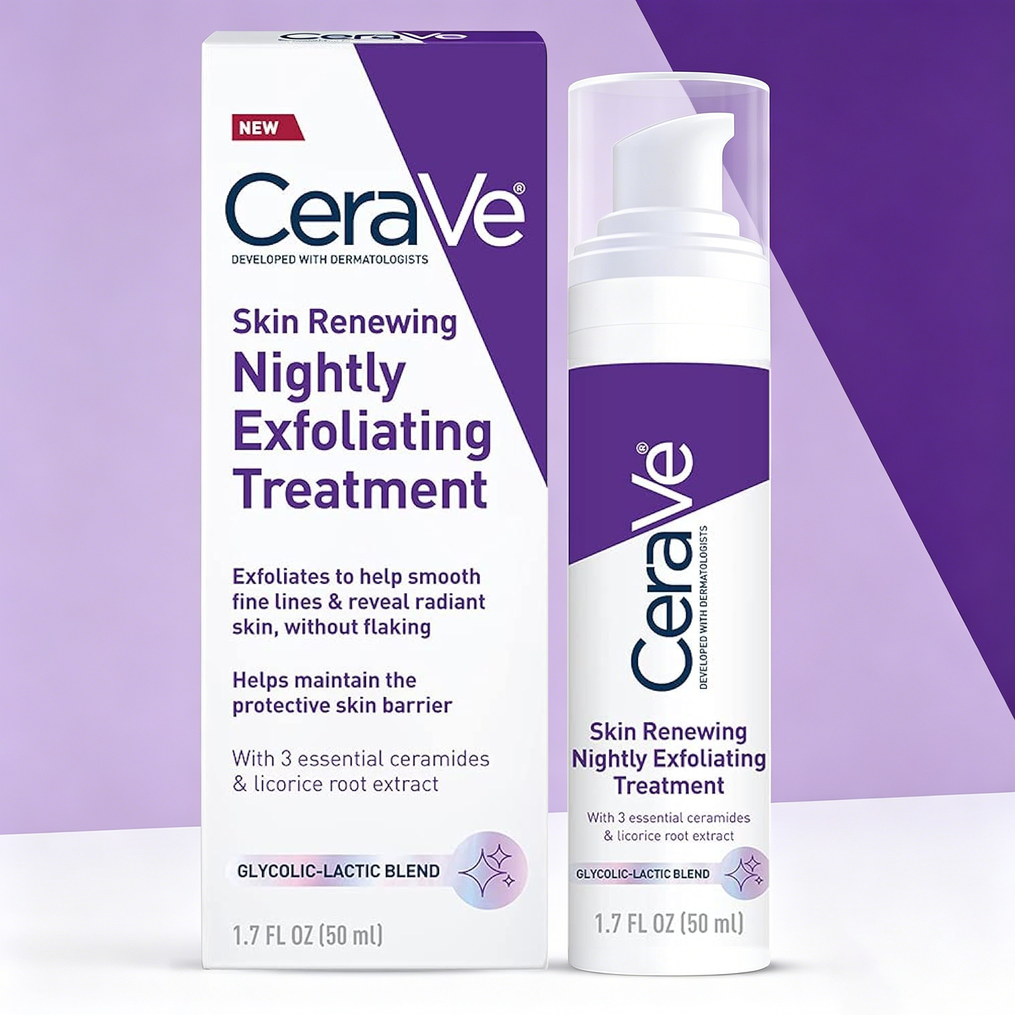 Glycolic Acid Exfoliant - CeraVe Skin Renewing Nightly Exfoliating Treatment