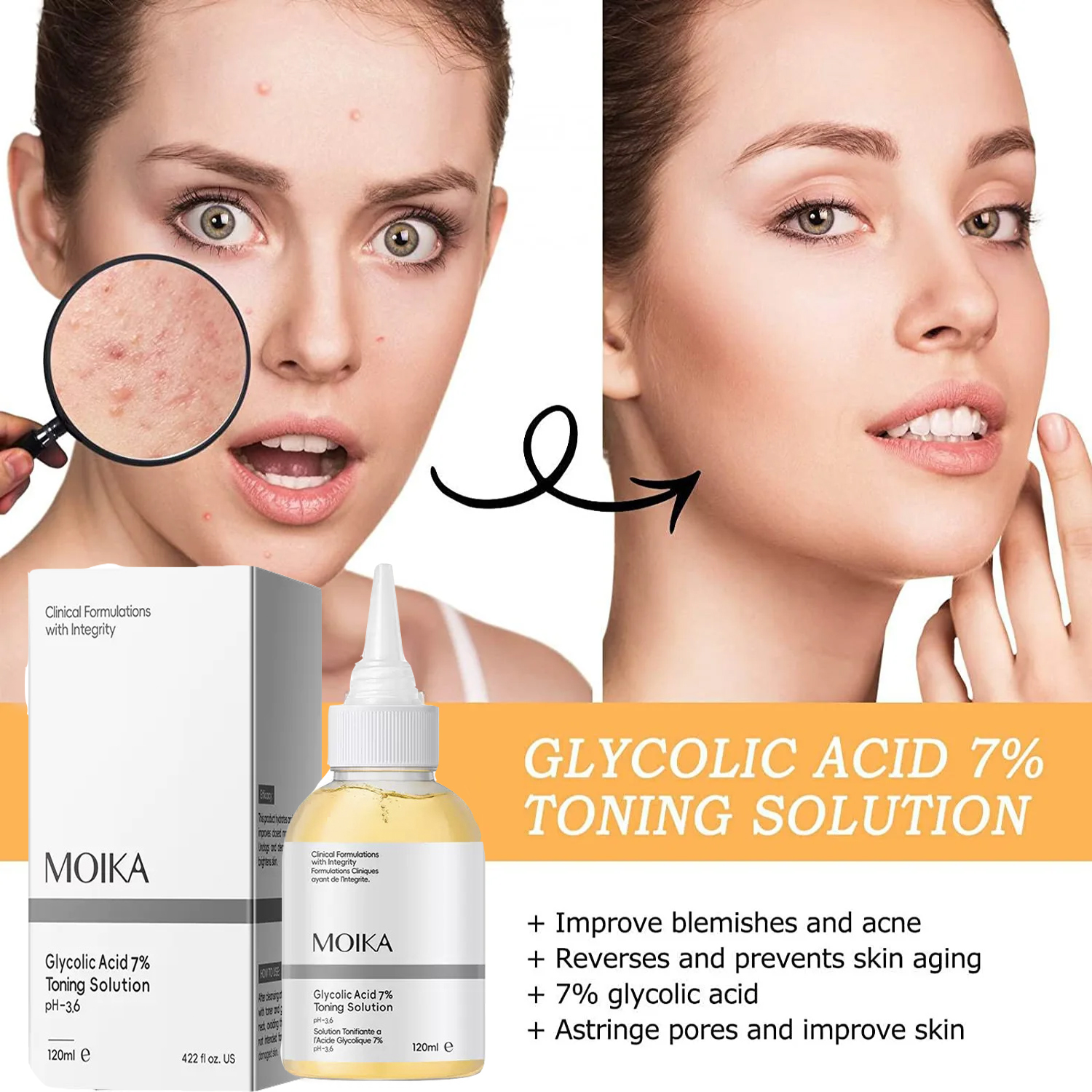 Glycolic Acid Exfoliant - Glycolic Acid 7% Exfoliating Toner Toning