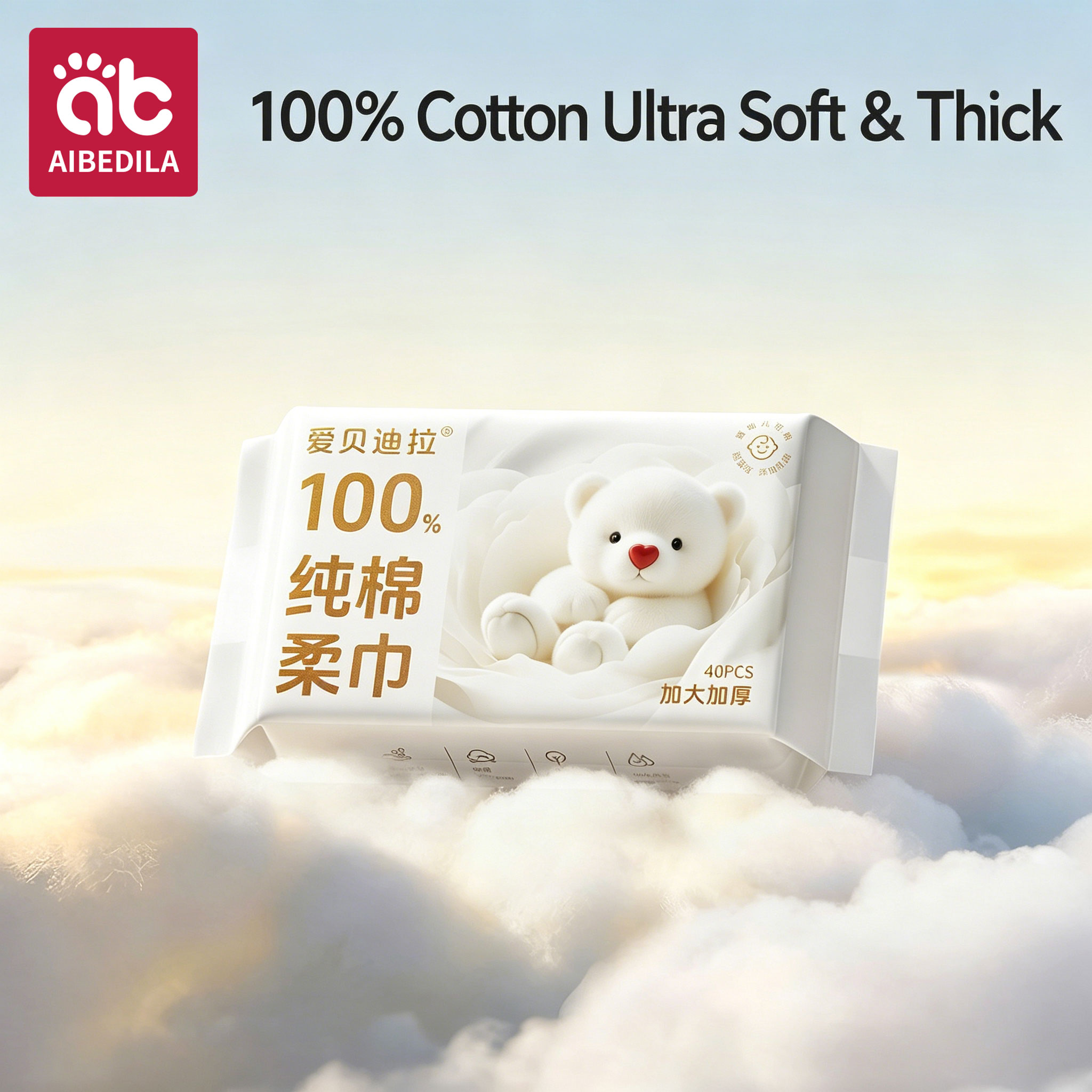 100% Cotton Dry Wipes Sensitiv - Skincare Newborn recensione e prezzo