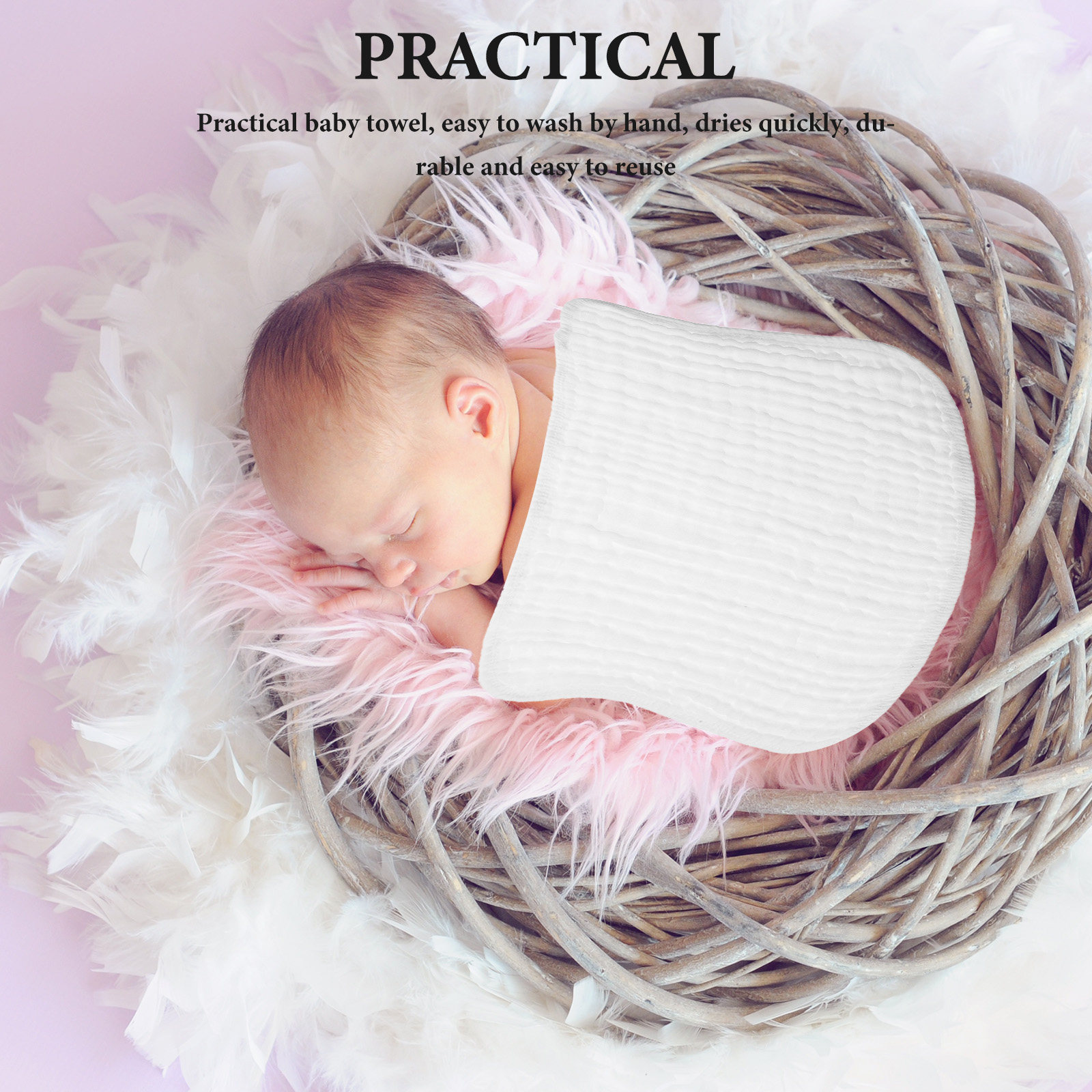 6Pcs Soft Cotton Baby Washclot - Skincare Newborn recensione e prezzo