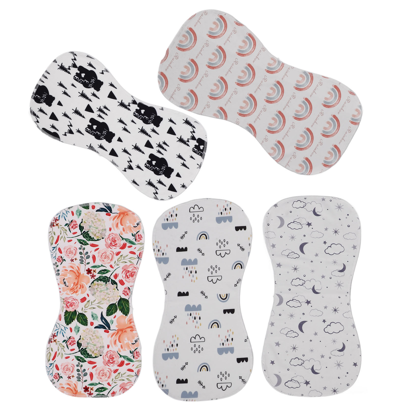 5pcs Baby Burp Cloths Cotton S - Skincare Newborn recensione e prezzo
