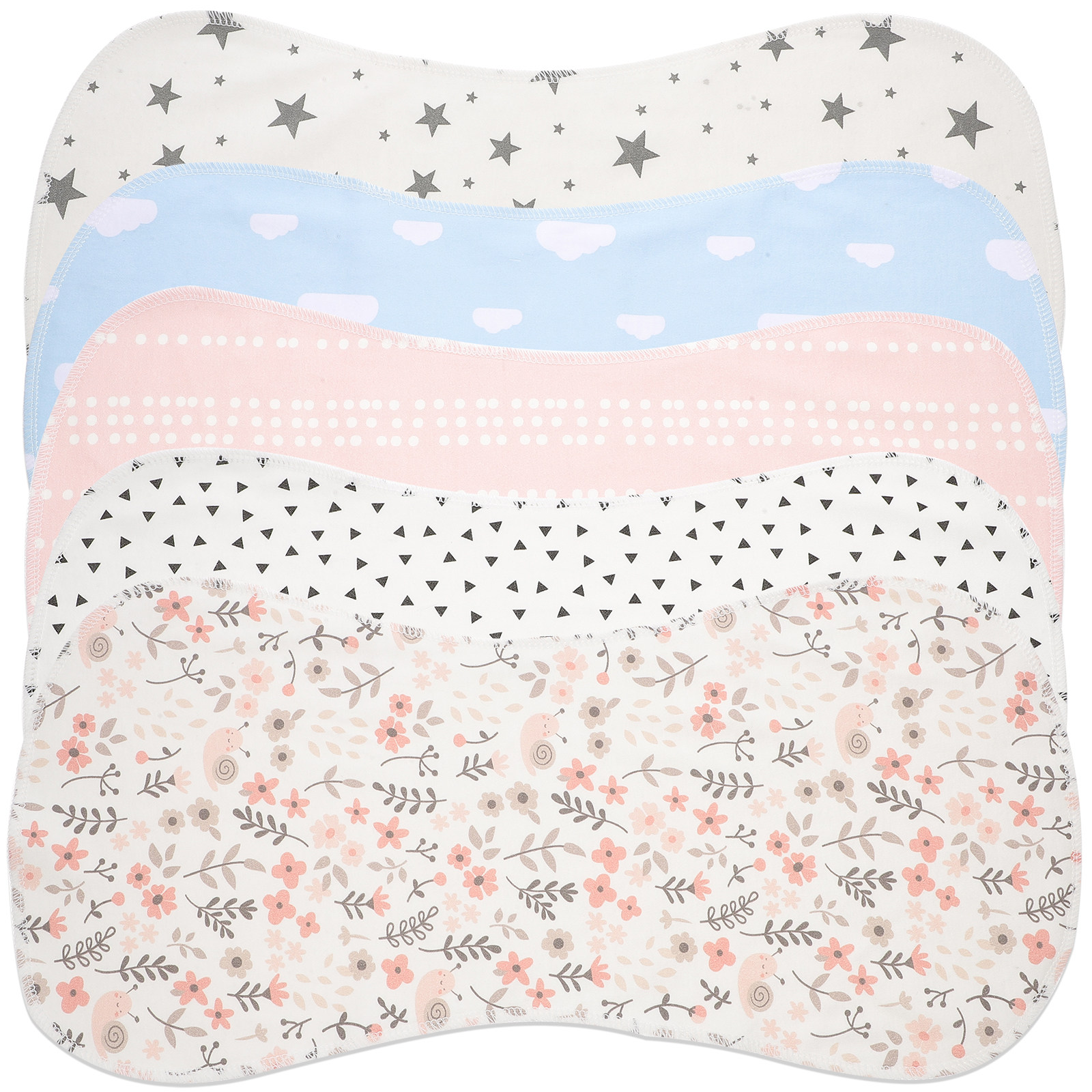 5pcs Baby Burp Cloths Cotton S - Skincare Newborn recensione e prezzo